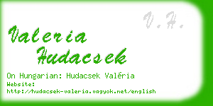valeria hudacsek business card